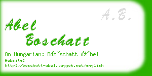 abel boschatt business card